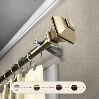 InStyleDesign Eugene Adjustable Curtain Rod 13/16 inch dia.