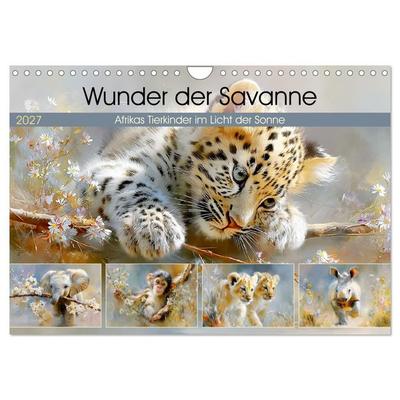 Wunder der Savanne. Afrikas Tierkinder im Licht der Sonne (Wandkalender 2027 DIN A4 quer), CALVENDO Monatskalender