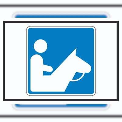 HB-Druck Reitplatz Schild mit Symbol A6 Rückseite selbstklebend