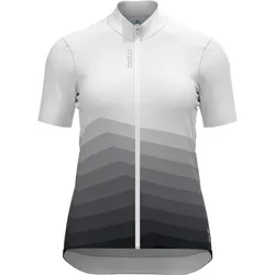 Odlo, Damen, Velotrikot, T-shirt s/u collar s/s full zip ZEROWEIG (S), Weiss, Schwarz, S