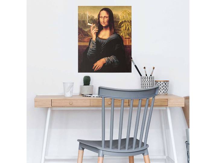 Poster Mona Lisa Joint Papier Marron 40 x 50 x 0cm