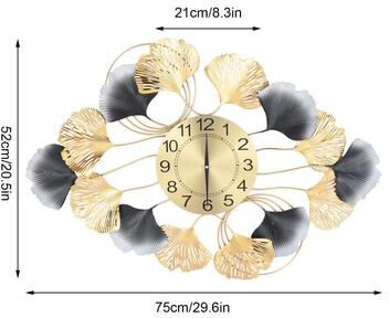 Inspire Select Modern Luxury Gold Wall Clock Large Decorative Metal Wall Art Clock For Living Room Decor gold