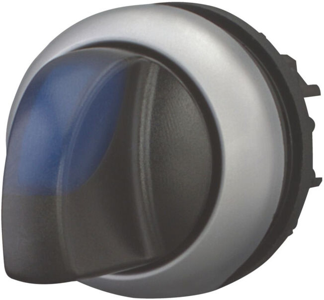 Eaton Bouton de sélection lumineux avec bouton moleté 3 positions, bleu M22-WRLK3-B (216851)