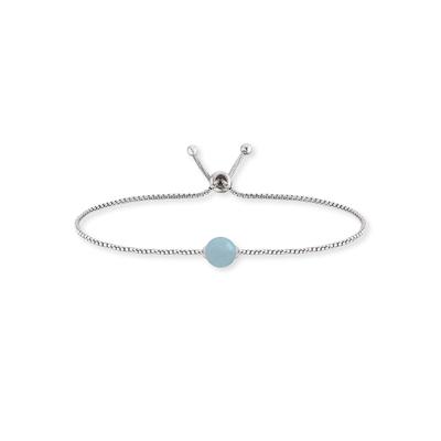 Silberarmband ENGELSRUFER "POWERFUL STONE BLAUER ACHAT", bunt (silberfarben, blau, blau), Armbänder, Damen, 22cm, Silber 925 (Sterlingsilber), Silberarmband, mit Achat