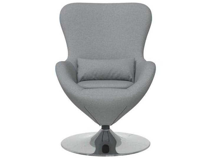 En soldes - Fauteuil œuf - Fauteuil Relax simple Fauteuil pour séjour - Gris clair 63x73x90 cm tissu 8_7325986