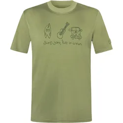Super Natural, Herren, Sportshirt, Van Life Bio Jersey Tee (L), Grün