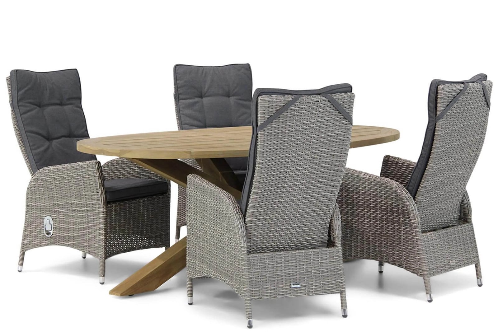 Garden Collections Lincoln/Boston ovaal dining tuinset van polyrattan, 200 cm
