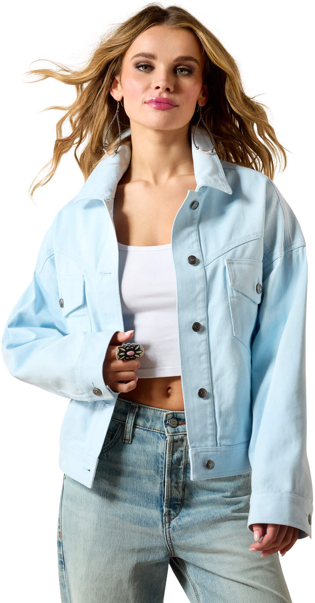 Women's Solar Cotton Twill Jacket in Nantucket Breeze, Size: XS by Ariat