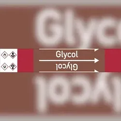 Rohrleitungskennzeichen Glycol - 33000x105 mm Folie selbstklebend