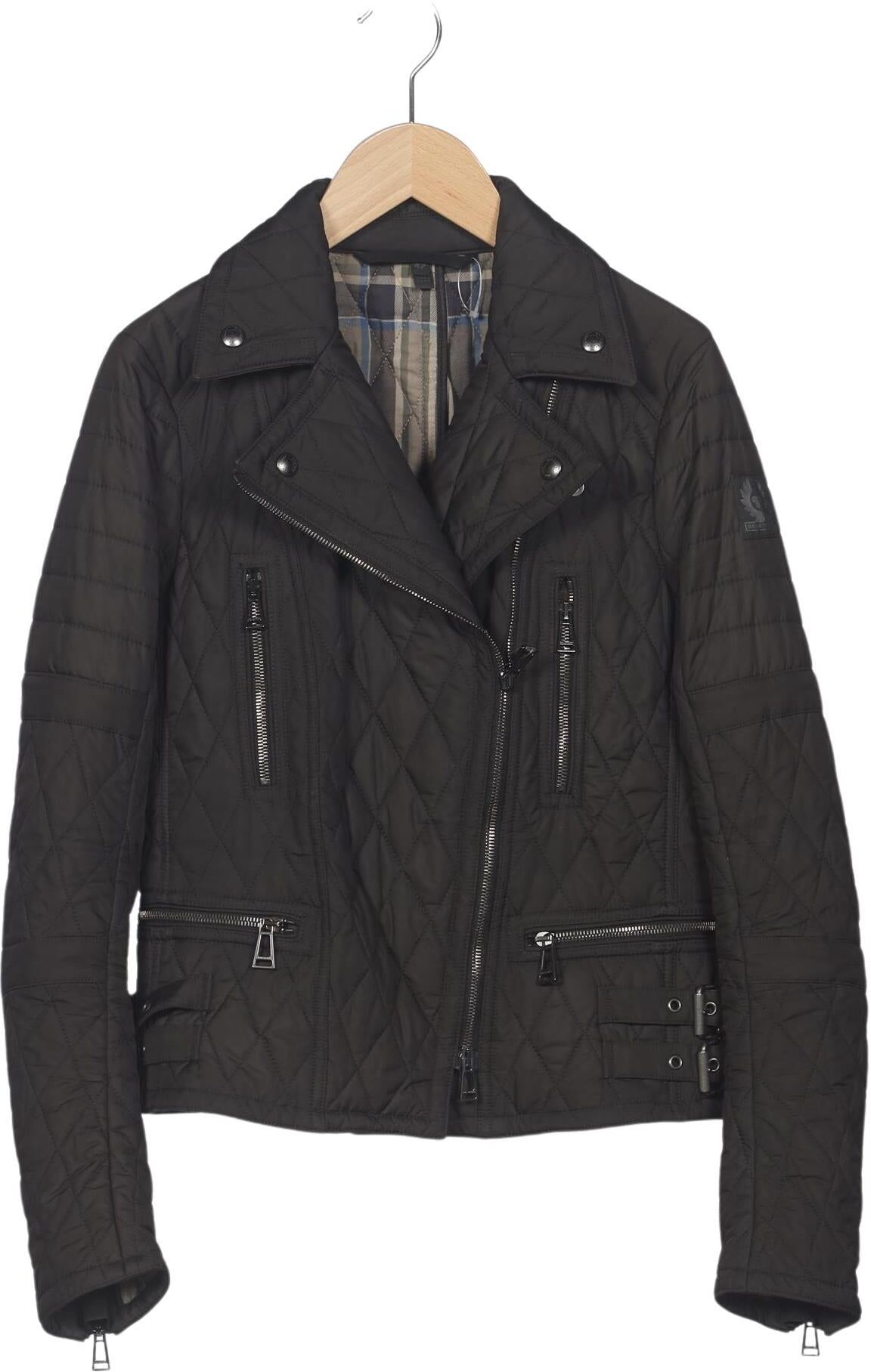Belstaff Damen Jacke, Schwarz, Gr. EU 42, Synthetik - Second Hand