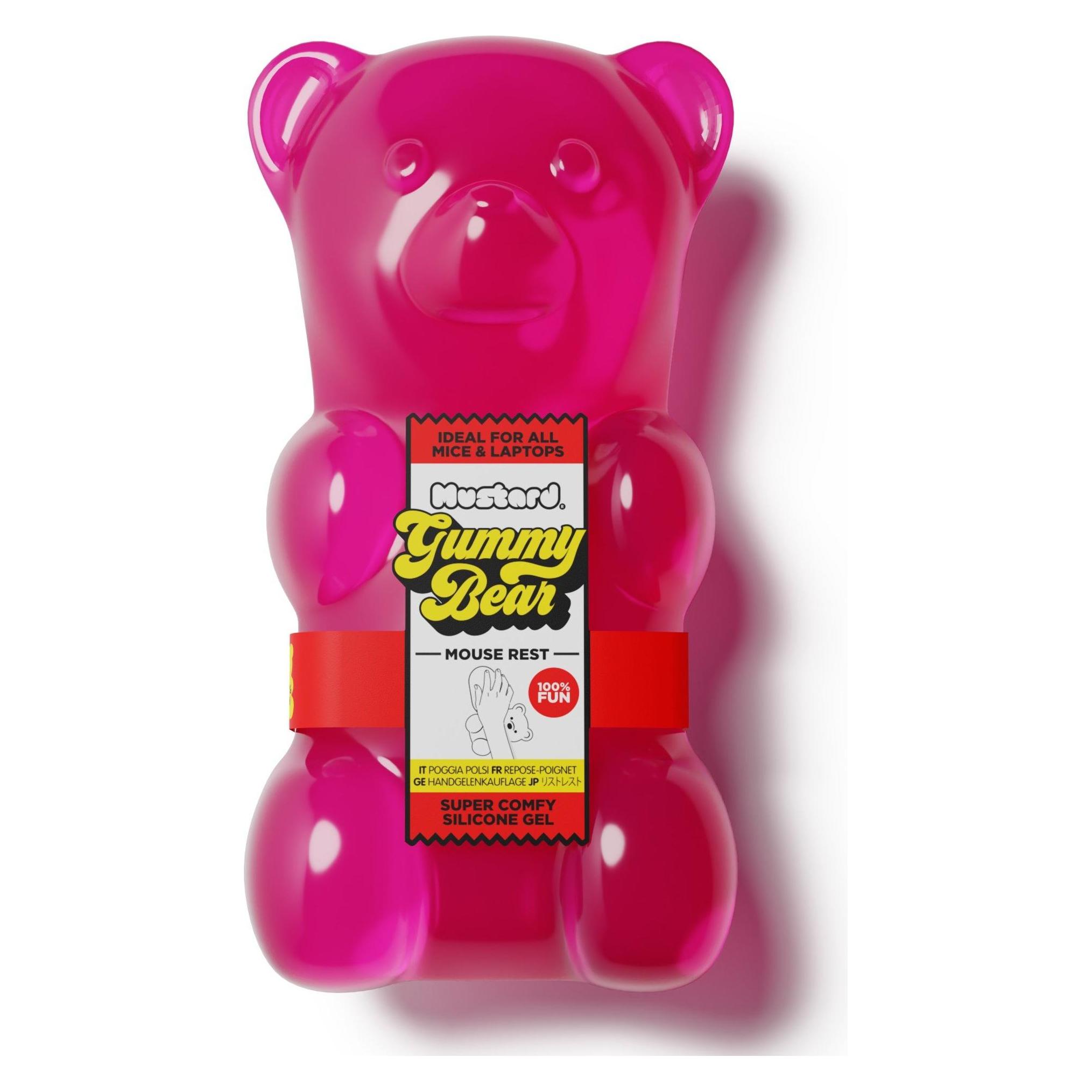 Mustard - Gummy Bear Mouse Rest - Pink - 10cm x 8cm x 3cm (M11082A)