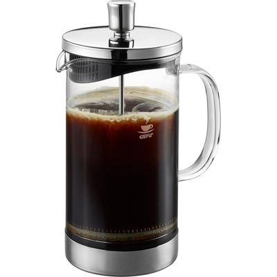 Kaffeebereiter GEFU "Diego", silber (silberfarben), 1 l, Kaffeemaschinen, Kaffeebereiter, aus Borosilikatglas