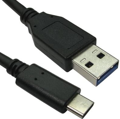 Cables Direct USB 3.1 Type-C Male to USB Type-A Male Cable 0.5m Black