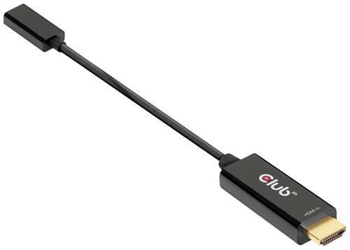 Club3D HDMI / USB-C Anschlusskabel HDMI-A Stecker, USB-C Buchse 0.22m Schwarz CAC-1333 HDMI-Kabel