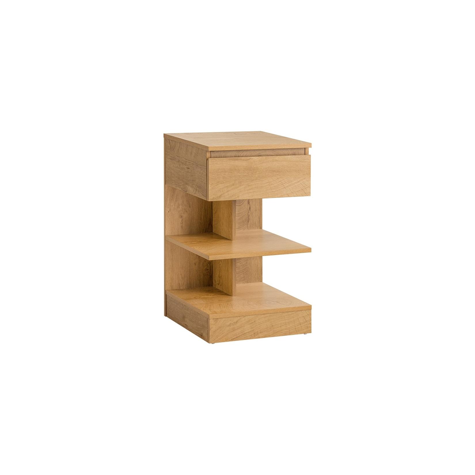 SoBuy Nachttisch mit 1 Schublade Holzfarbe 39x39x65cm Modern