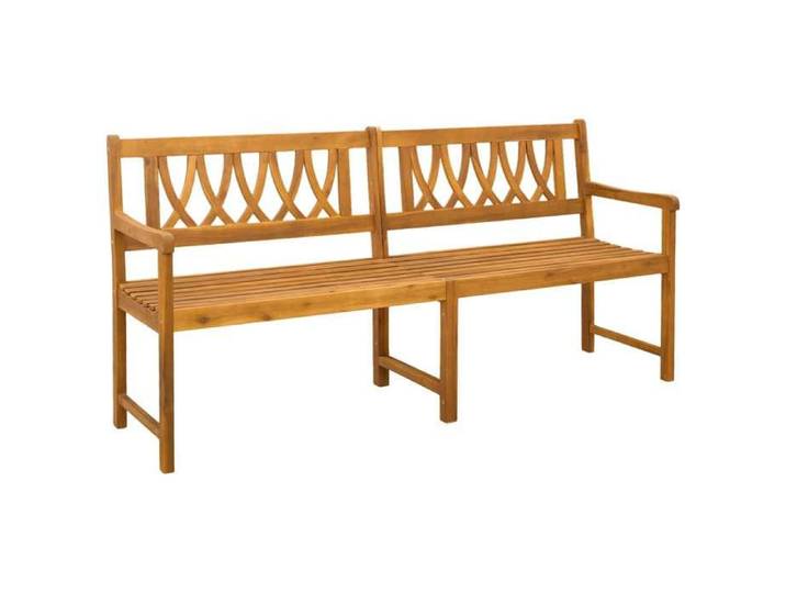 Meuble de jardin - Marron - Banc extérieur Naturel 180x55 5x90 cm Bois d'Acacia Massif_29843