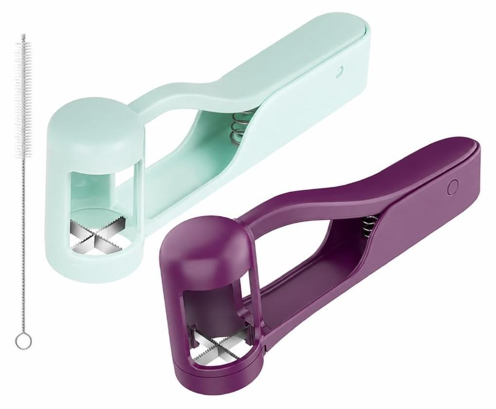 Dripio Set van 3 fruitmessers met reinigingsborstel