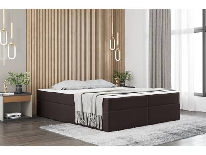 Boxspringbett Dachschräge Bett PRIMA Stoff Soro (Braun, 120x200 cm)