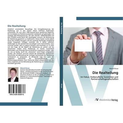 Die Realteilung, Taschenbuch von Marcel Kruse, AV Akademikerverlag, 978-3-639-39287-6