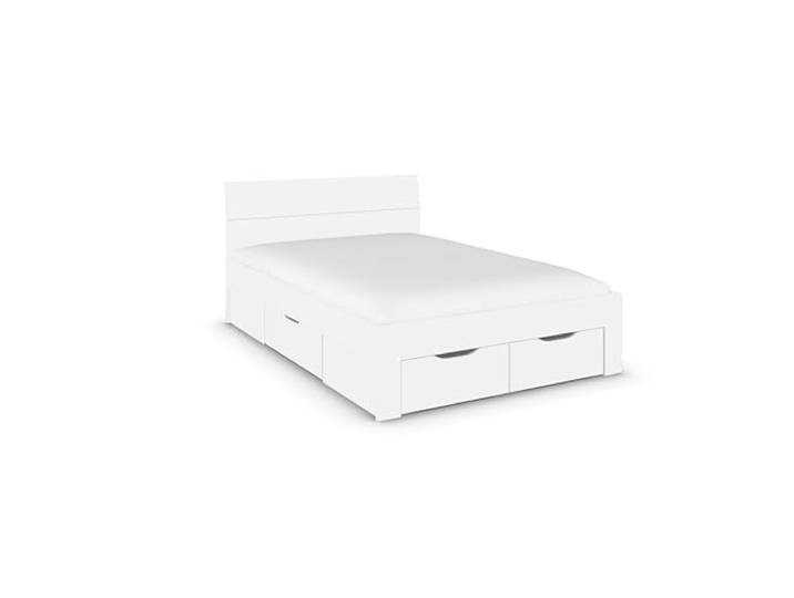 Rauch Möbel FLEXX, Bett, Farbe Weiß, Maße 145x90x209 cm Doppelbett, Stauraumbett, mit 3 Schubladen, für Schlafzimmer, Jugendzimmer, Gästezimmer, Liegefläche 140x200 cm