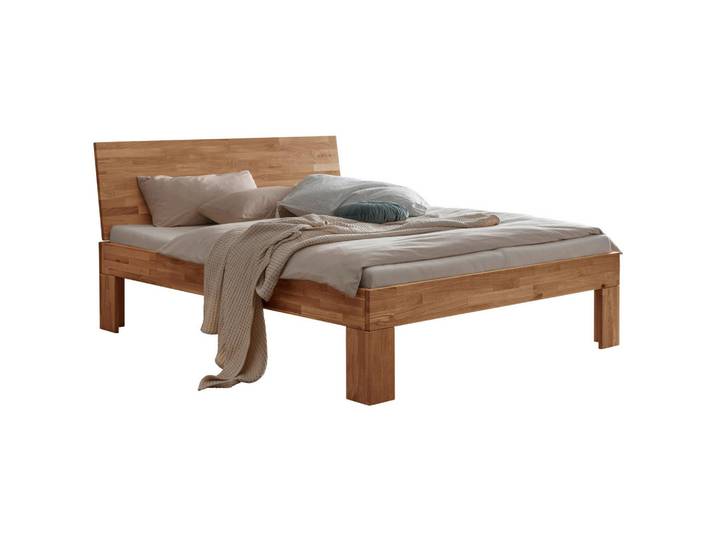 Linea Natura Bett, Wildeiche, Holz, Wildeiche, massiv, 160x200 cm, Schlafzimmer, Betten, Doppelbetten