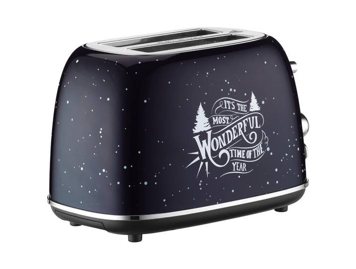 Trisa Electronics Toaster, Dunkelblau, Metall, 28x18x18 cm, RoHS, Fsc, Reach, Krümelschublade, Auftaufunktion, Aufwärmfunktion, Kochgeschirr, Küchengeräte, Toaster