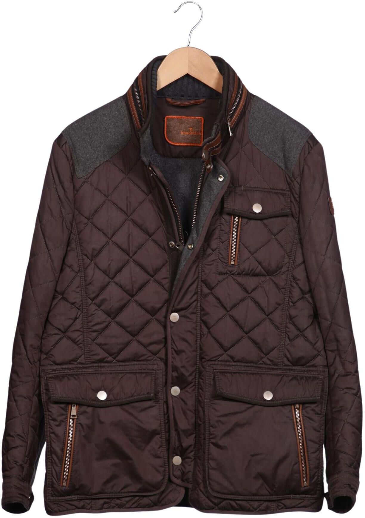 handstich Herren Jacke, Braun, Gr. EU 50, Synthetik - Second Hand