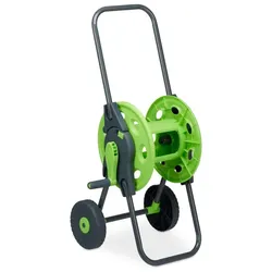 Relaxdays Schlauchwagen für 45 m Schlauch Grau,Grün