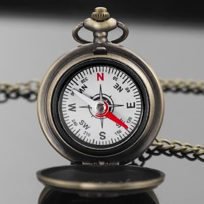 ModernMart Fullmetal Alchemist Edward Brass Compass Pocket Watch For Anime Fans & Outdoor Adventures c