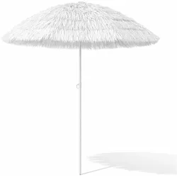 Mojawo, Sonnenschirm, Hawaii Sonnenschirm Gartenschirm Strandschirm rund Ø1,6m Weiss