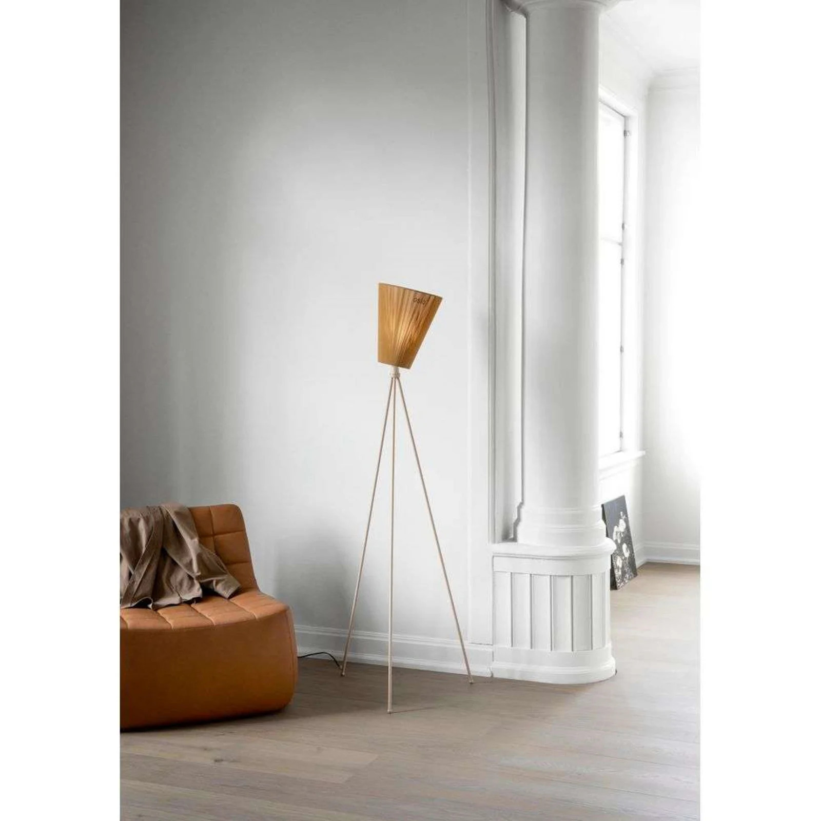 Northern Oslo Wood Vloerlamp Staal/Olive voor de woonkamer