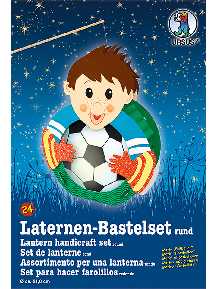 URSUS Laternen-Bastelset "Fußballer" in Bunt - onesize