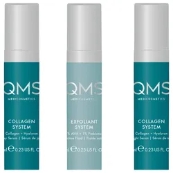 21ml QMS Collagen + Exfoliant Set Medium (Day Serum 7ml + Fluid 7ml + Night Serum 7ml)