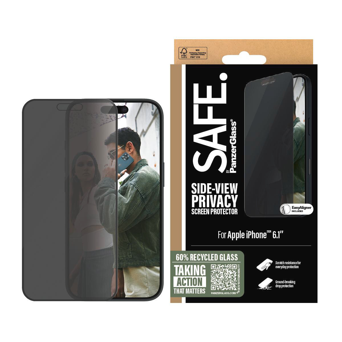 SAFE. by PanzerGlass Privacy Displayschutz iPhone 16 UWF SAFEP95875
