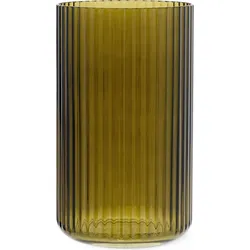 Lyngby Vase 20,5 cm olivenfarben aus Glas