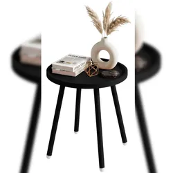 CLP Beistelltisch Busan Ø 40 Kunststoff HBT: 45x40x40 cm schwarz