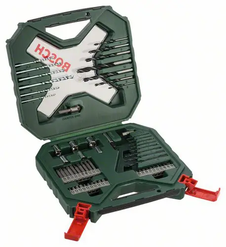 Bosch Accessories 2607010611 X-Line 60teilig Bohrer- und Bit-Sortiment Metall, Stein, Beton, Holz, Mauerwerk
