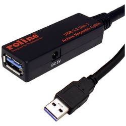 ROLINE USB 3.2 Gen 1 Aktives Repeater Kabel, schwarz, 15 m 12.04.1071