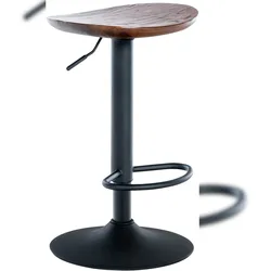 DELUKE® Barhocker höhenverstellbar Walnuss SABU - Holz, 56-80x41x38,5cm | Barhocker ohne Lehne Tresenhocker Barstuhl Küchenhocker Thekenhocker