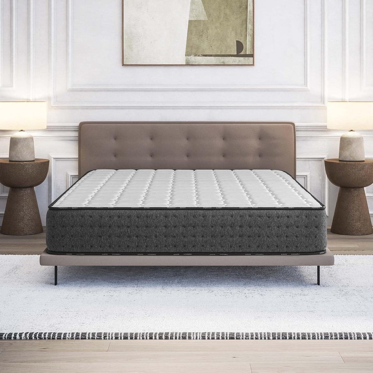 Traagschuim Matras Wit - Nieuwe generatie met 7 comfortzones - B/D/H: 120 x 190 cm