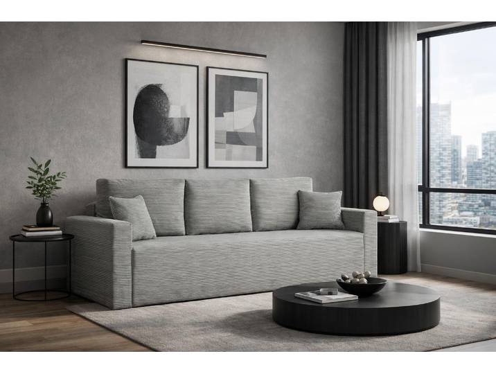 Kaiser Möbel Modernes Sofa ZOOM mit Schlaffunktion Grau