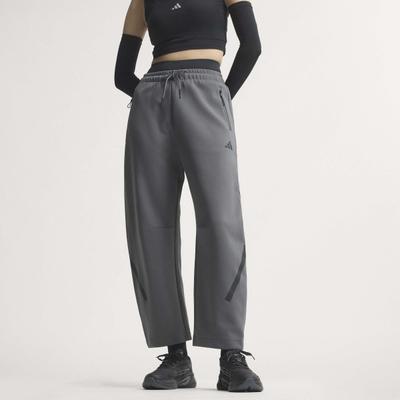 Sporthose ADIDAS SPORTSWEAR "ADIDAS Z.N.E. OFFENER SAUM", Damen, Gr. L, N-Gr, grau five, normal, gr., Obermaterial: 57% Polyester, 43% Baumwolle, Hosen Sporthose