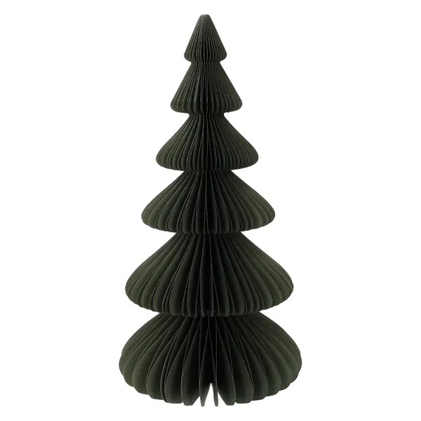 Dille & Kamille Uitvouwbare Kerstboom van Papier, Donkergroen, Groot