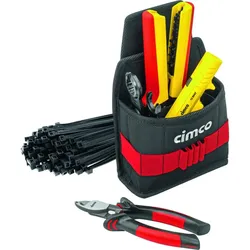Cimco, Werkzeugkoffer, Gürteltasche Solar inkl. 5 Tlg 170475 Elektriker, Handwerker Werkzeug-Gürt (5 Teile)