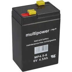 Amazon Multipower Blei-Akku MP4,5-6 Pb 6V 4,5Ah Faston 4,8