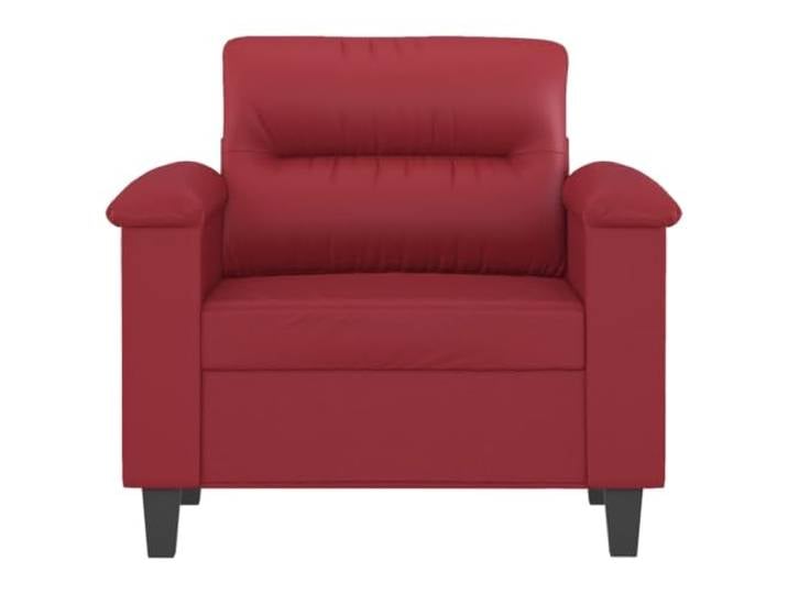 KTHLBRH Roter Sessel Weinrot 60 cm aus Kunstleder Metallgestell, Schaumgummi, modernes Design, maximale Belastung 110 kg, 90 x 77 x 80 cm