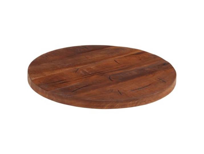 Runde Tischplatte aus Recyclingholz, 60x3,8 cm, Massivholz Handarbeit, reine Maserung , rustikales Design, leicht zu reinigen, universelle Basis