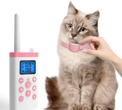 Inspire Picks PaiPaitek Smart Cat Training Collar Remote & Automatic Anti Meow Collar For Cats pink