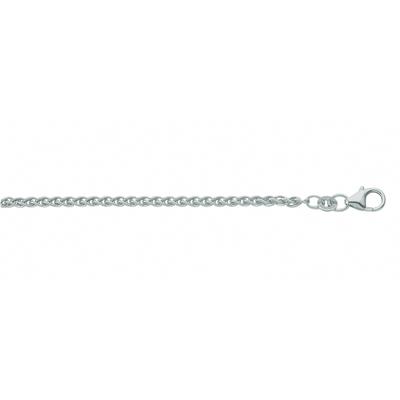 Silberkette ADELIA´S "925 Silber Zopf Halskette Ø 2,1 mm" Gr. 45, silber, Halsketten, Damen, 45, Silber 925 (Sterlingsilber), Silberkette, Silberschmuck für Damen