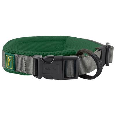 Hunter - Halsung Maldon - Hundehalsband Gr L - 45-55 x 2,5 cm dunkelgrün /grau